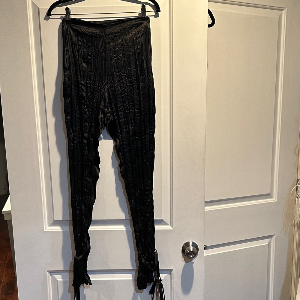 Zara Black Satin Pants